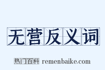 无营反义词是什么意思的图片